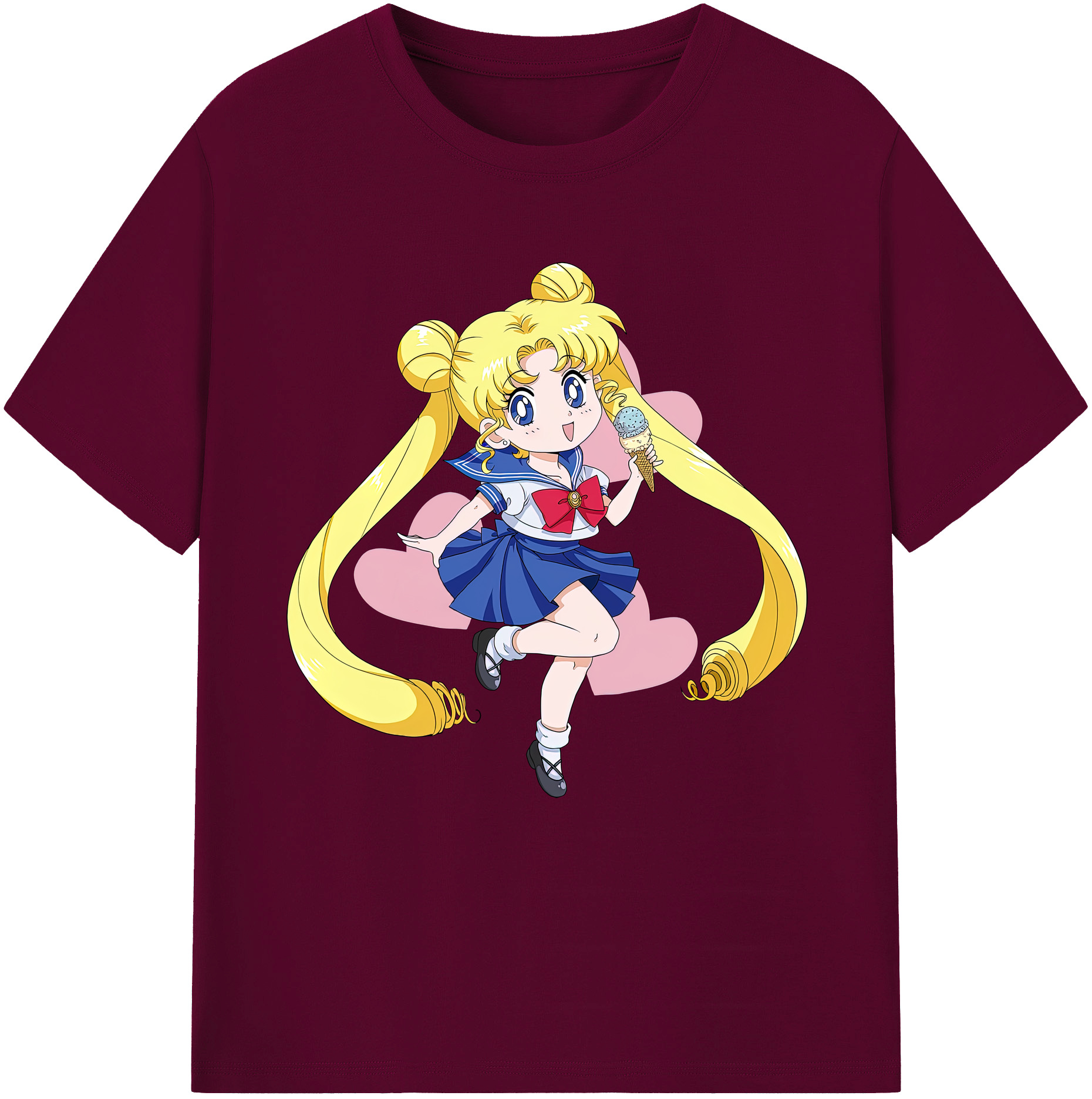 （画像用） 美少女戦士セーラームーン 愛野 美奈子 あいの みなこ Sailor Moon Aino Minako レディースカジュアルプリントTシャツ（綿100％）